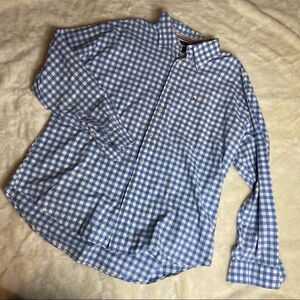Tommy Hilfiger mens Check blue white button XXL